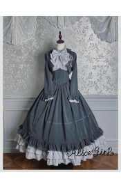 Alice Girl Duke of Victoria Corset Overskirt and Striped Skirt(1st Pre-Order/2 Colours/Full Payment Without Shipping)